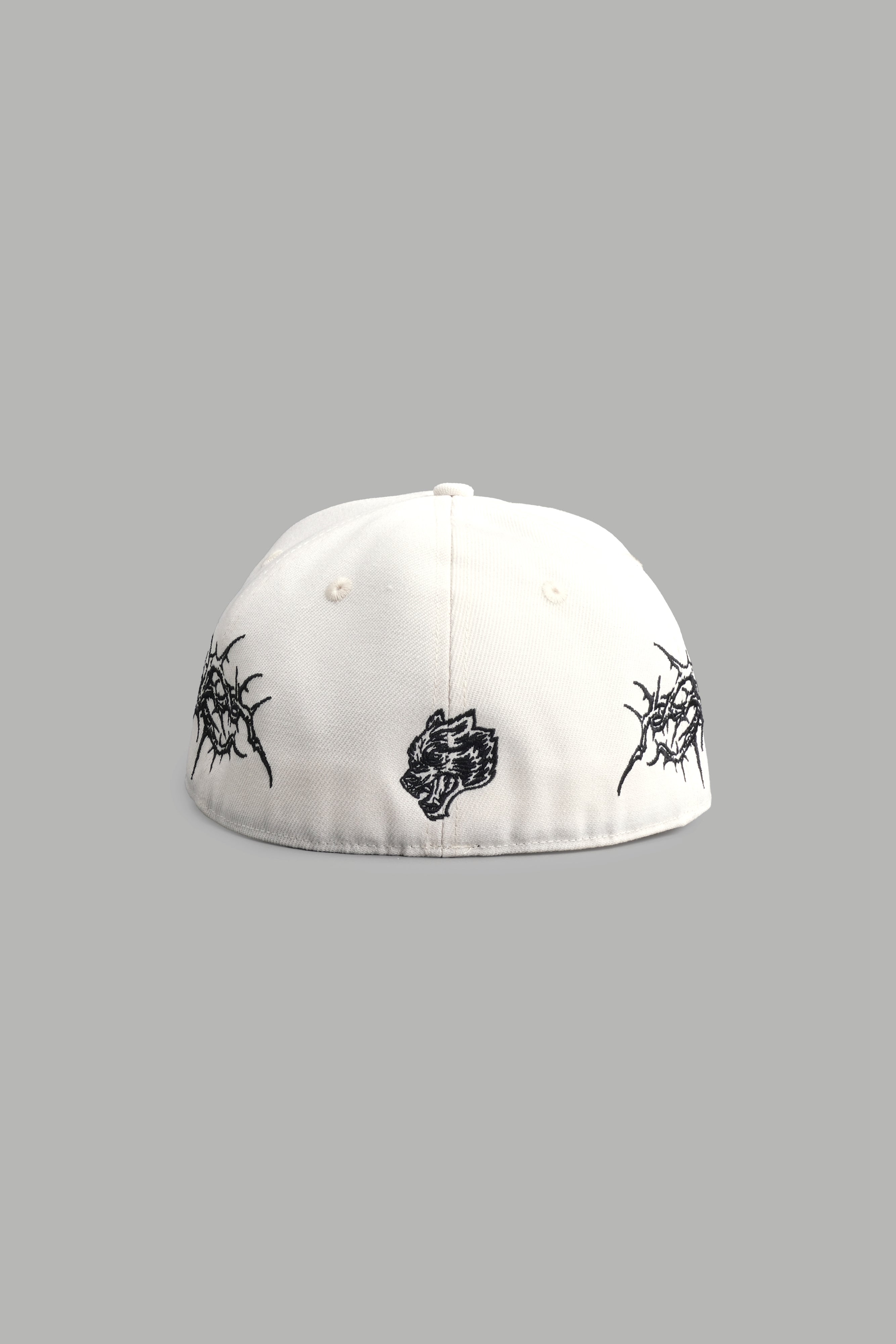 Thorns Fitted Cap in Cream/Oxblood