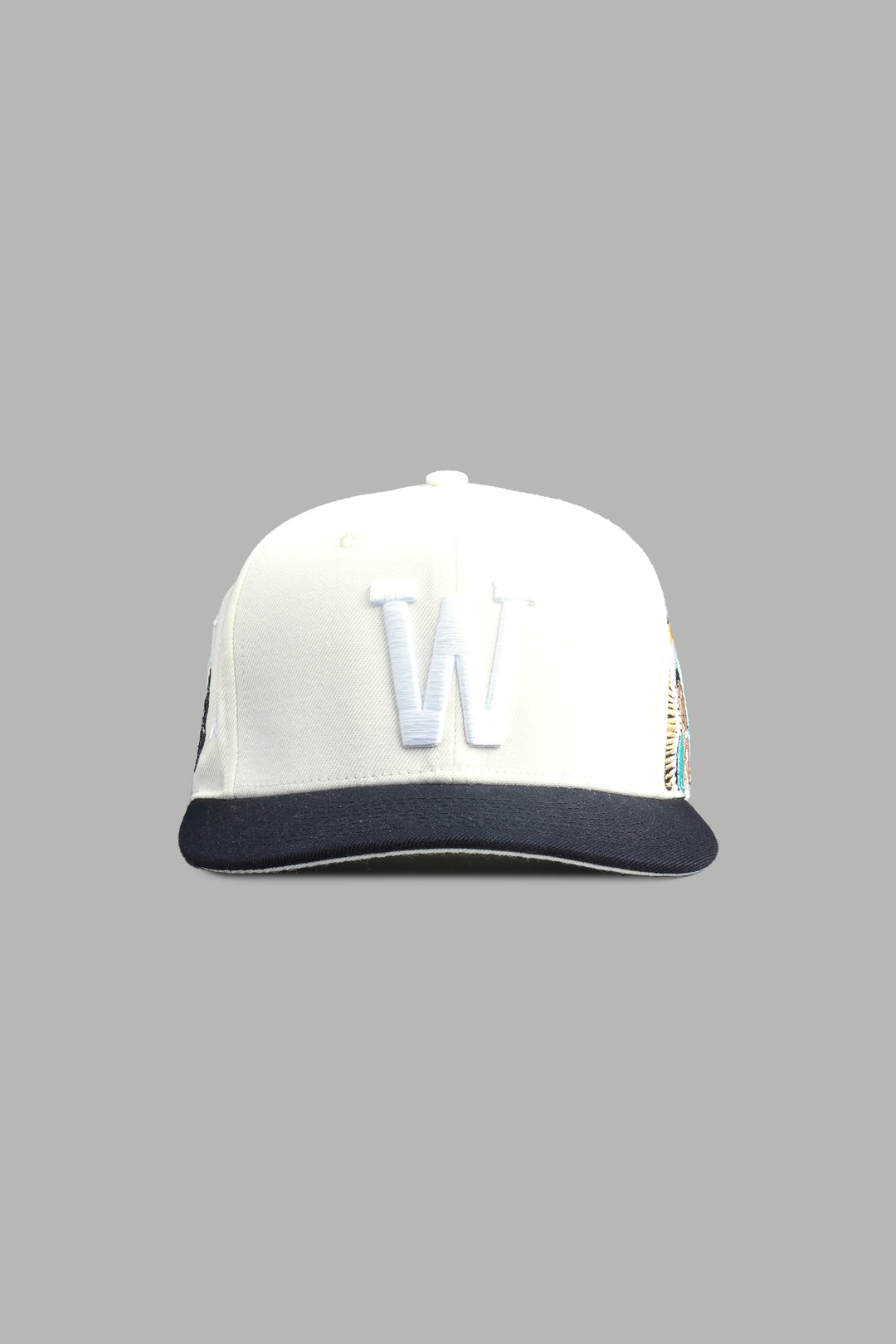 Nuestra Senora Fitted Cap In Cream/Black