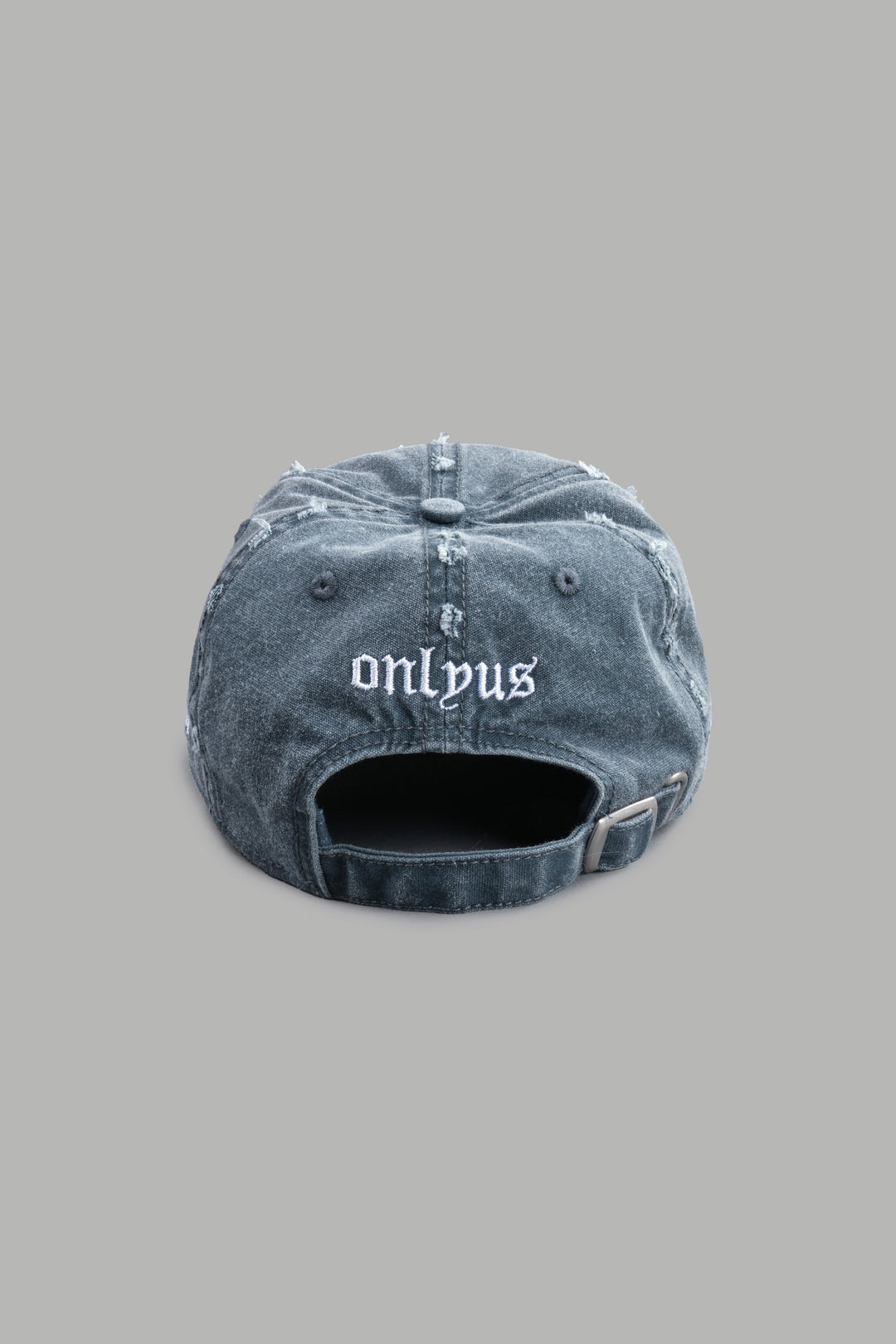 Cherub Eye Ball Distressed Dad Hat in Washed Wolf Gray