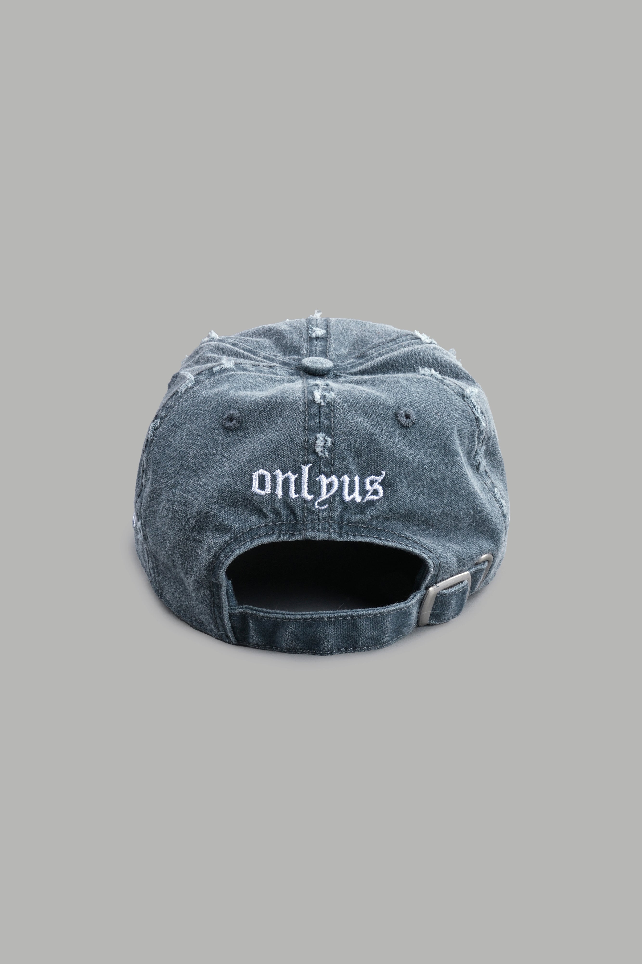 Cherub Eye Ball Distressed Dad Hat in Washed Wolf Gray