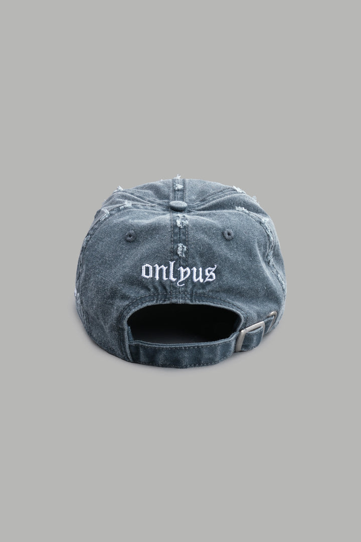 Cherub Eye Ball Distressed Dad Hat in Washed Wolf Gray