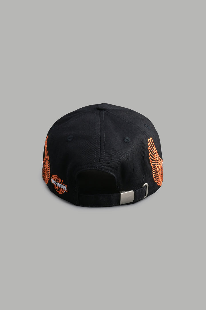 Weighted Wings 5 Panel Hat in Black