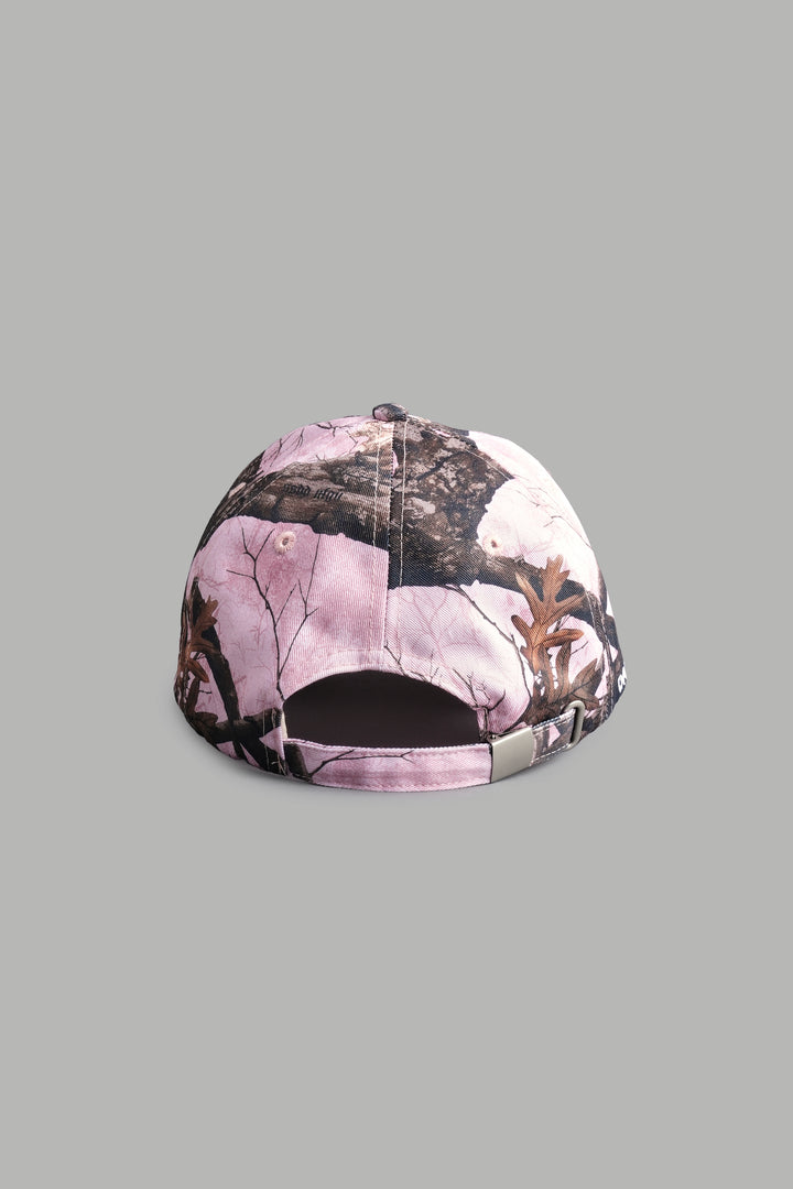 Wolf Head Dad Hat V2 in Brown/Light Mauve Woodland Camo