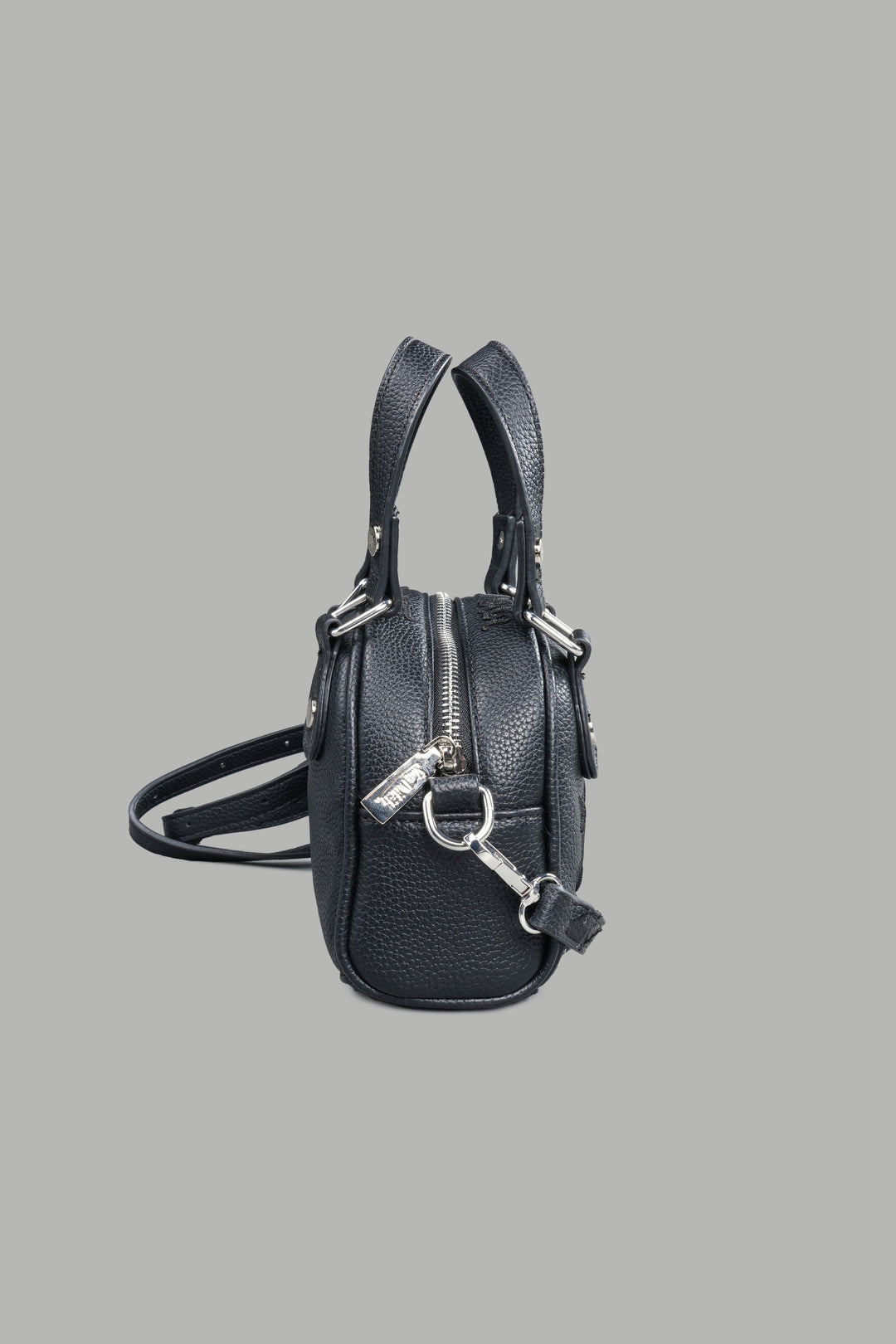 DSVD Collab VD Leather Mini Bowler in Black/Black