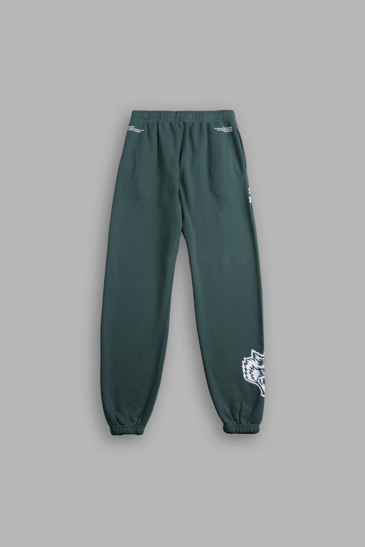 Powerhouse Wolves Post Lounge Sweats in Norse Green