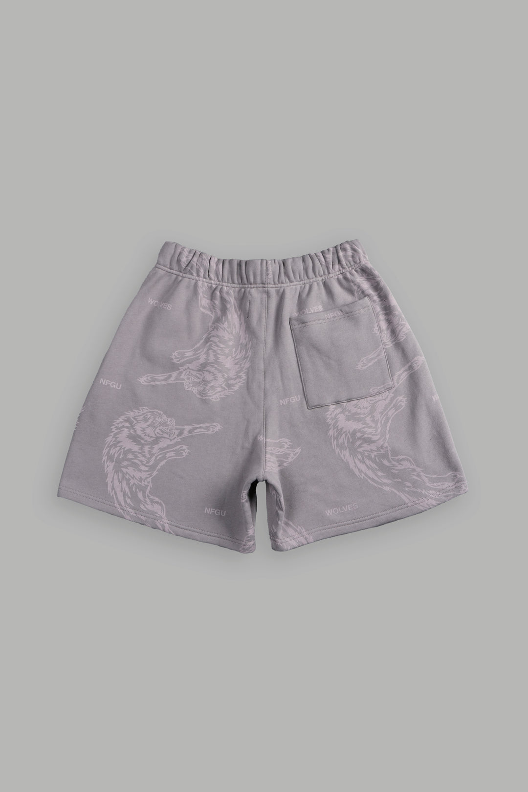 Leap Of Faith Oversized Post Lounge Sweat Shorts in Pale Gray