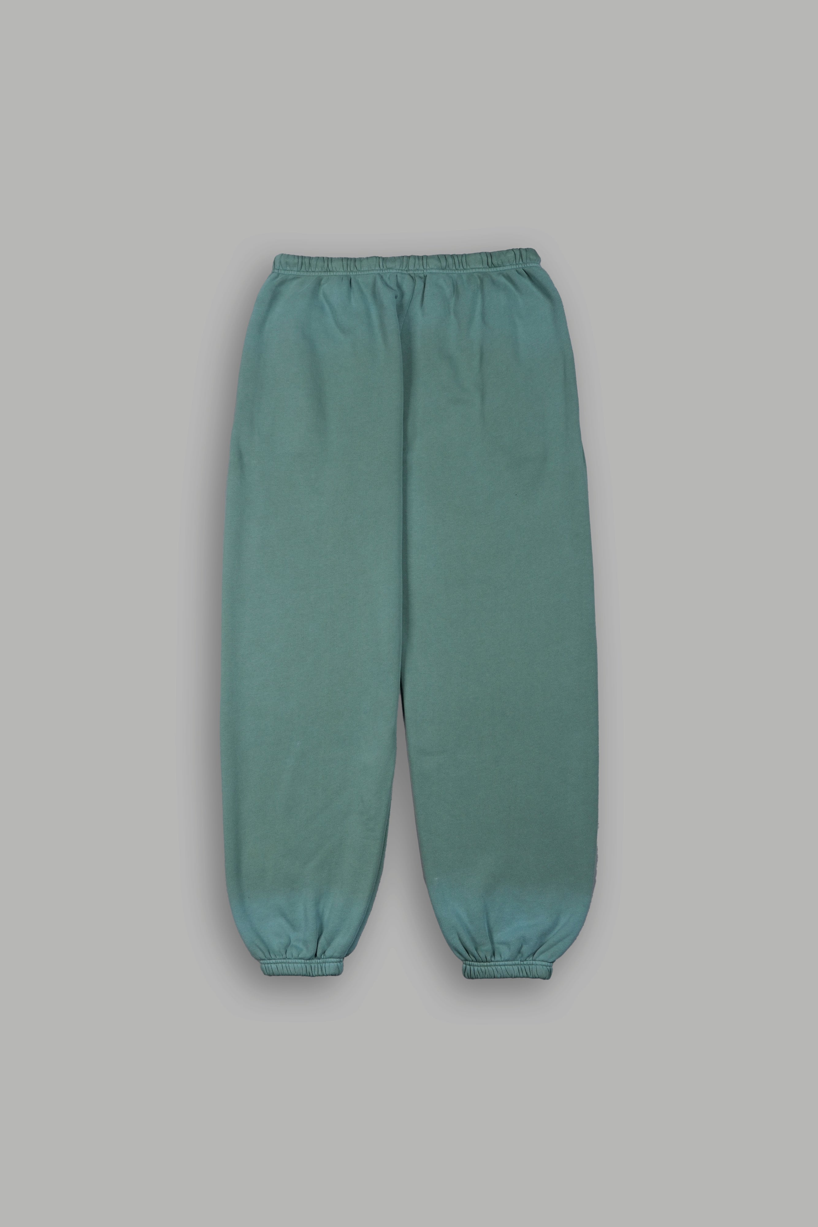 Wolves Forever Lightweight Lounger Sweat Pants in Hunter Green Driftwash