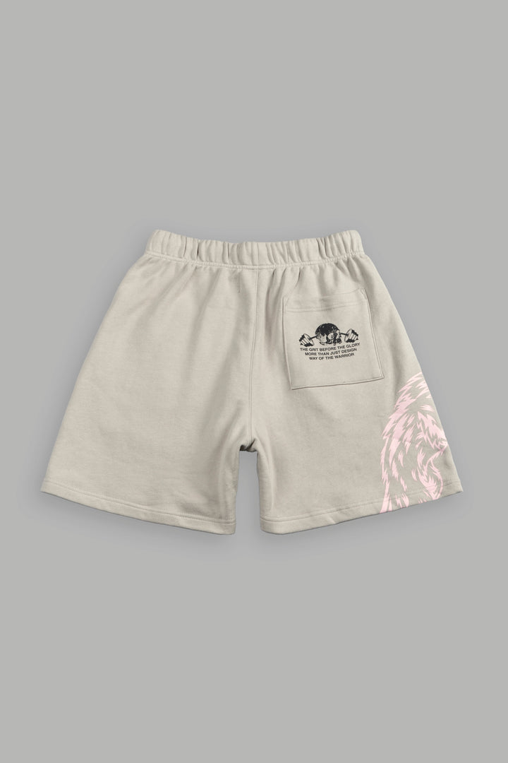 Leap Of Faith V2 Oversized Post Lounge Sweat Shorts In Cactus Gray
