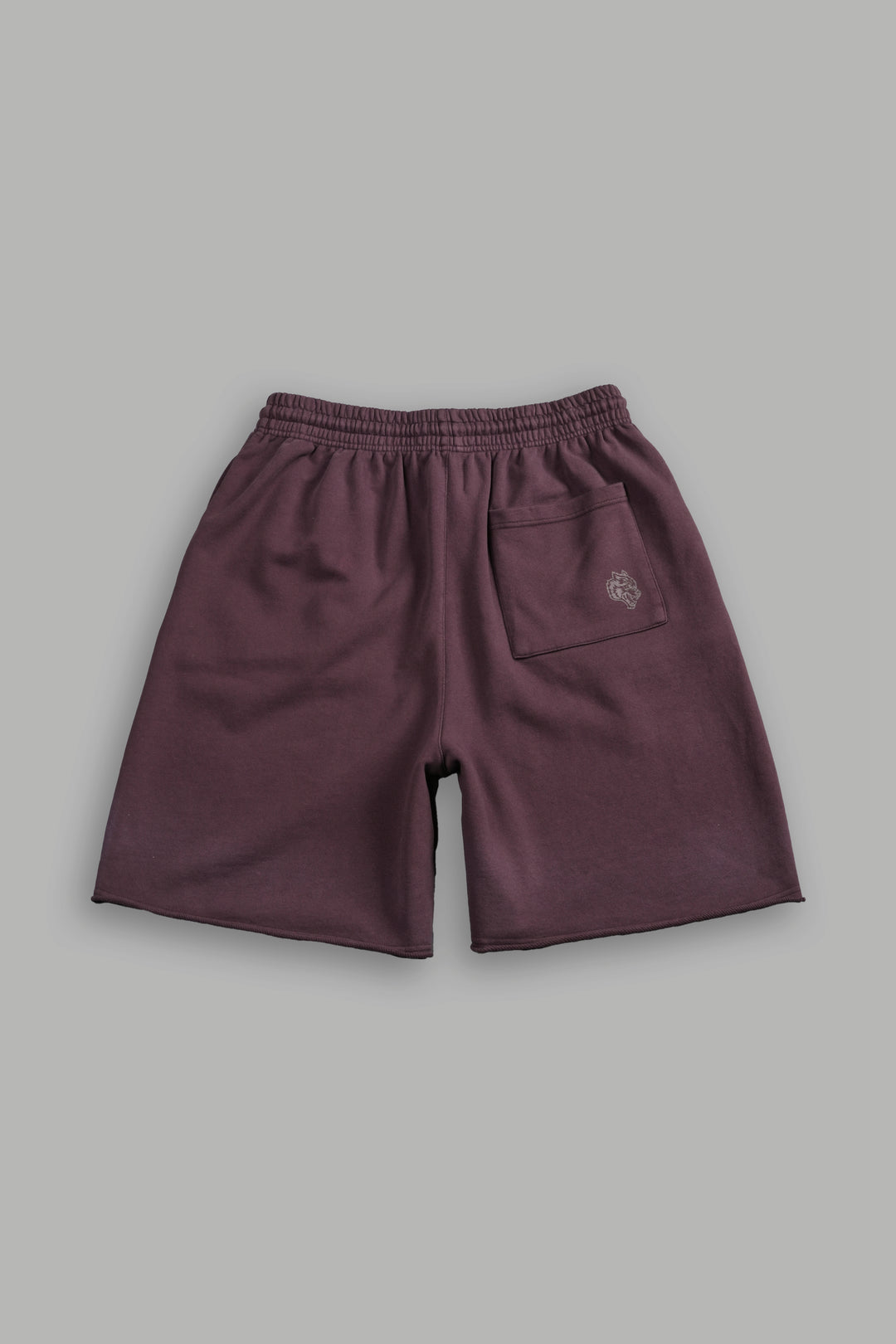 Darc Wandering Grunge Brock Sweat Shorts in Darc Garnet Drift Wash