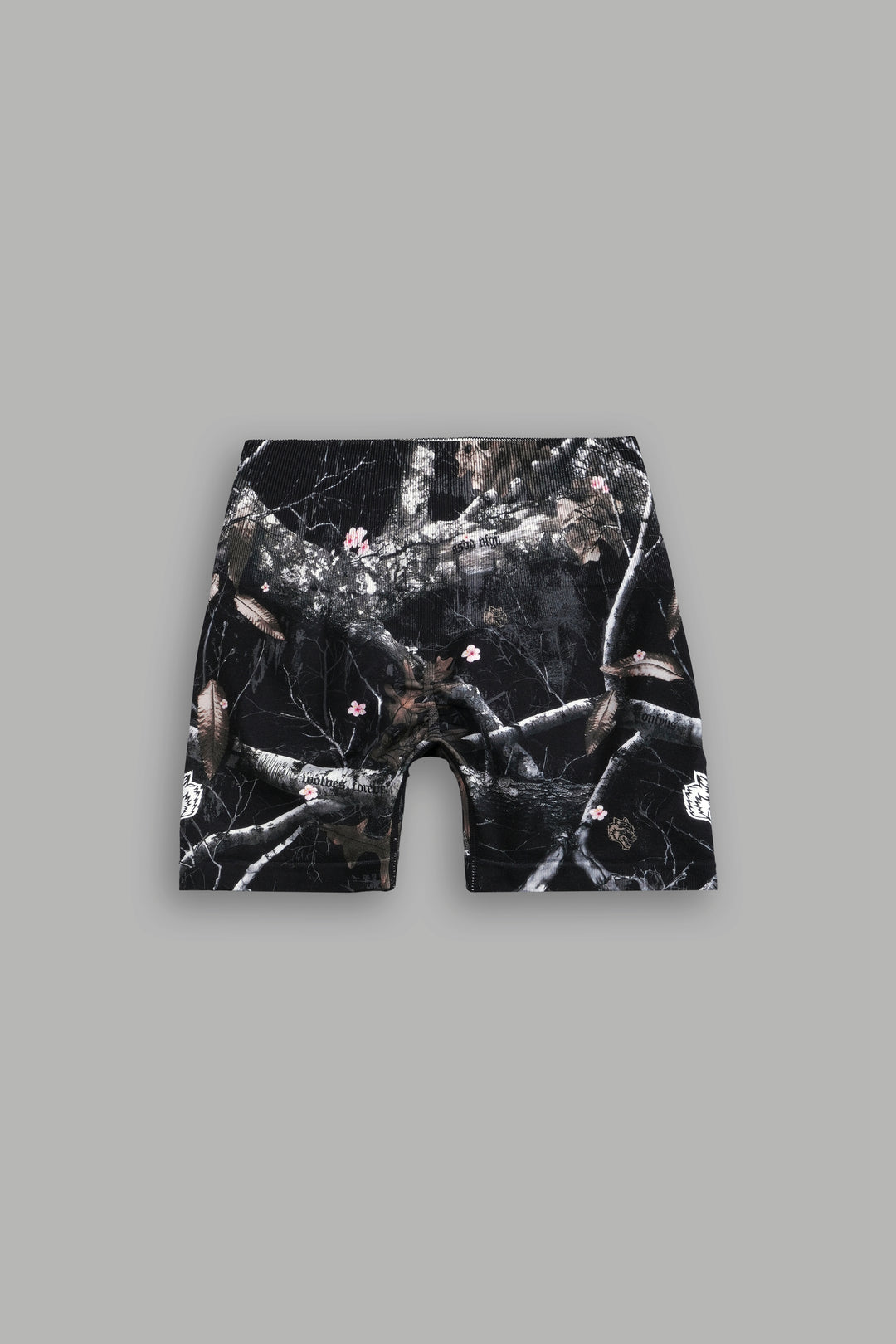 Dual Wolf Everson Seamless "Sierra" Shorts in Darc Blossom Woodland Camo