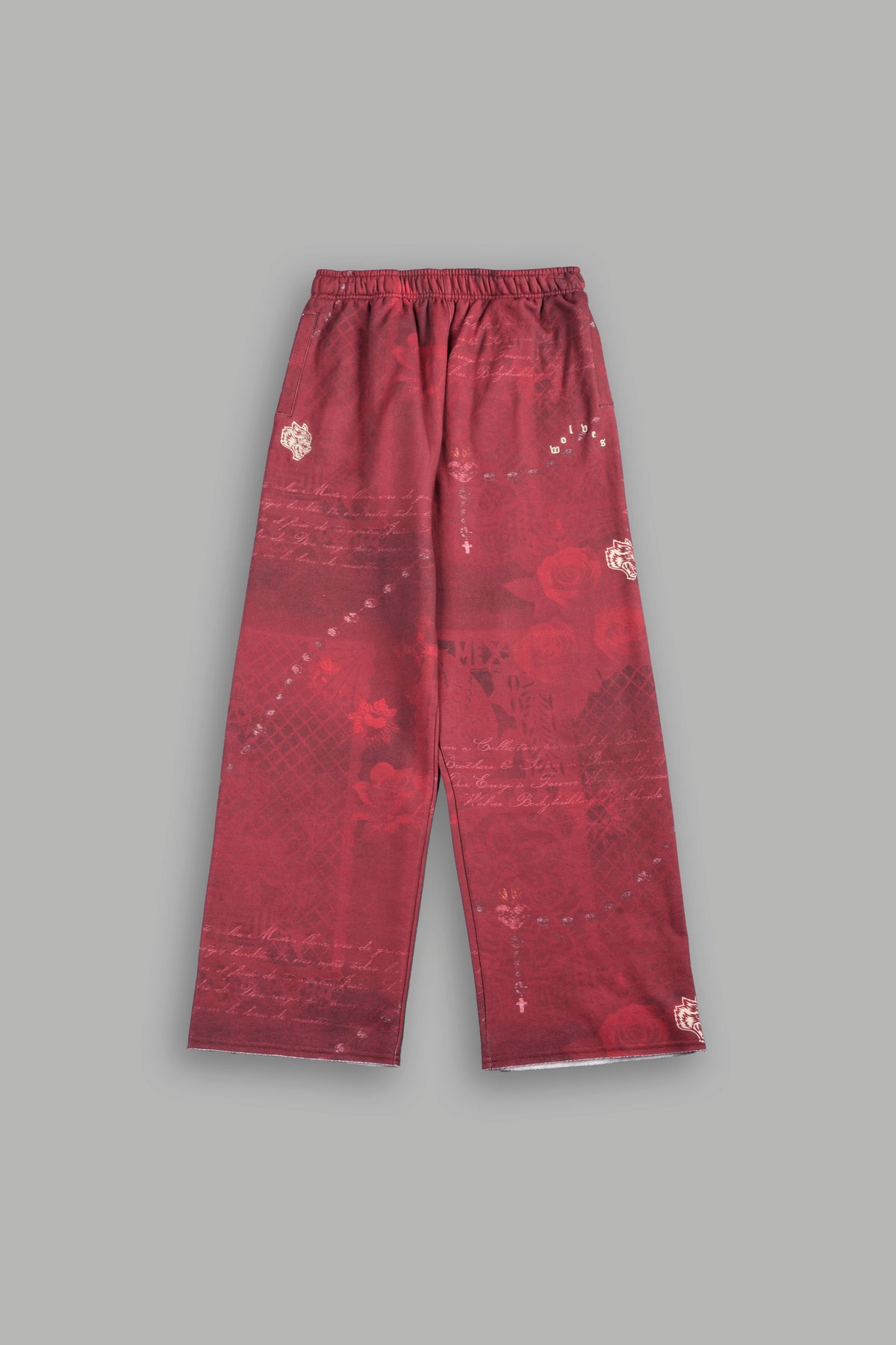 Wolves Pyramid Big Cozy Sweats In Rosas De Sangre