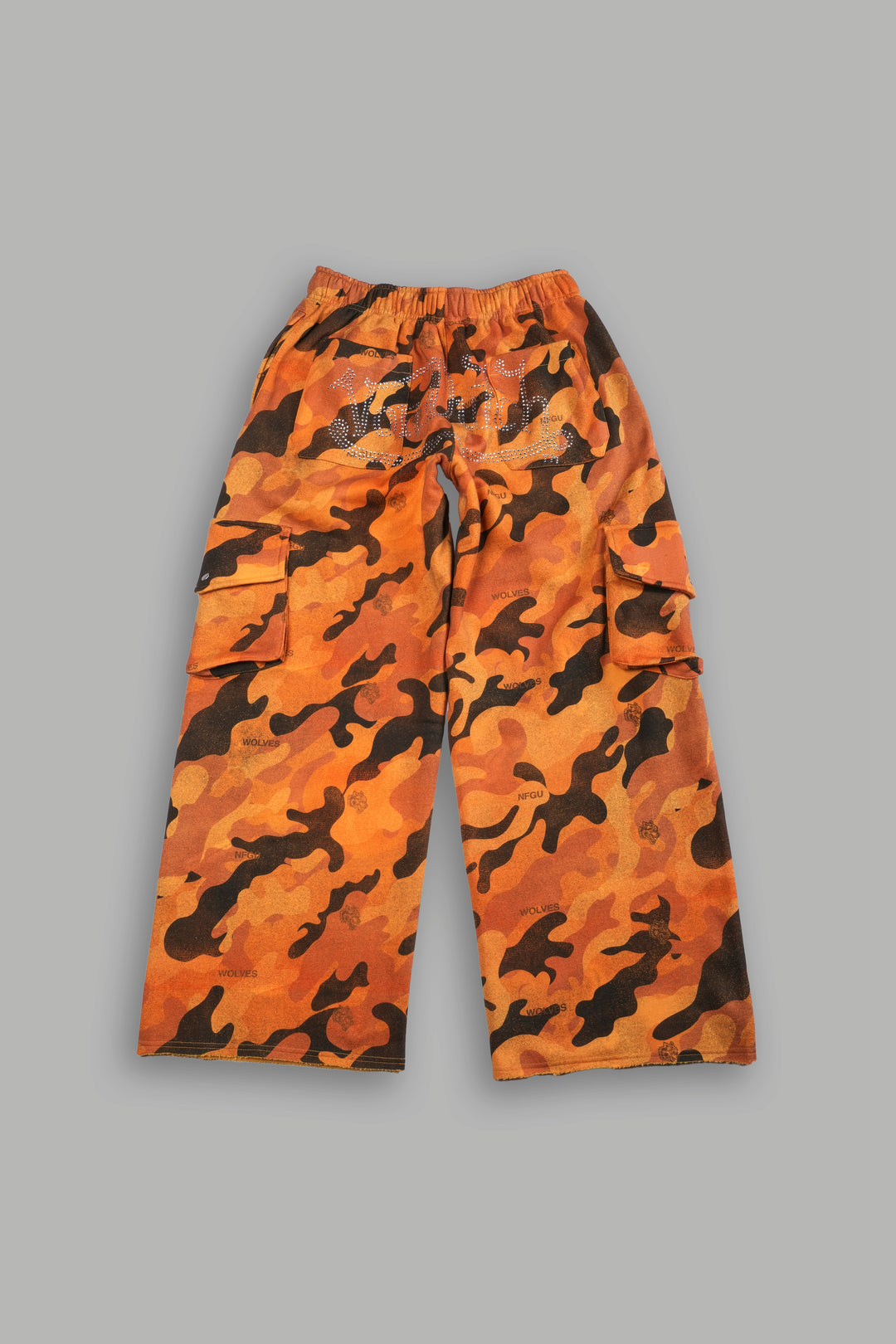 Y2Kulture Durst Cargo Sweats in DSVD Orange Camo