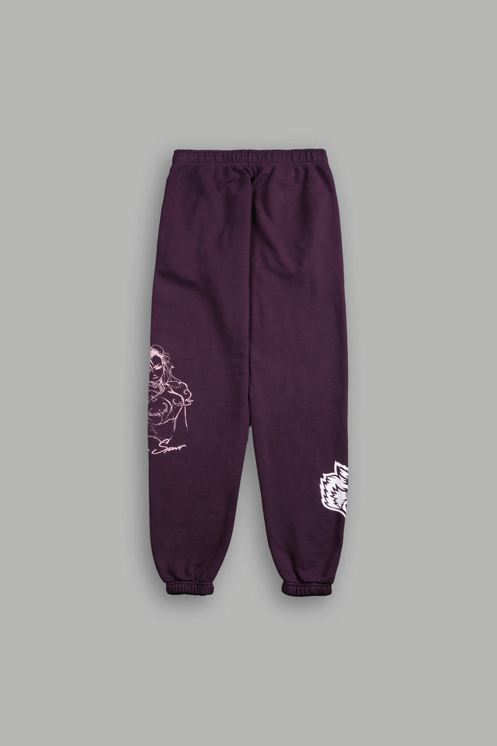 No Match She Post Lounge Sweats in Storm Purple