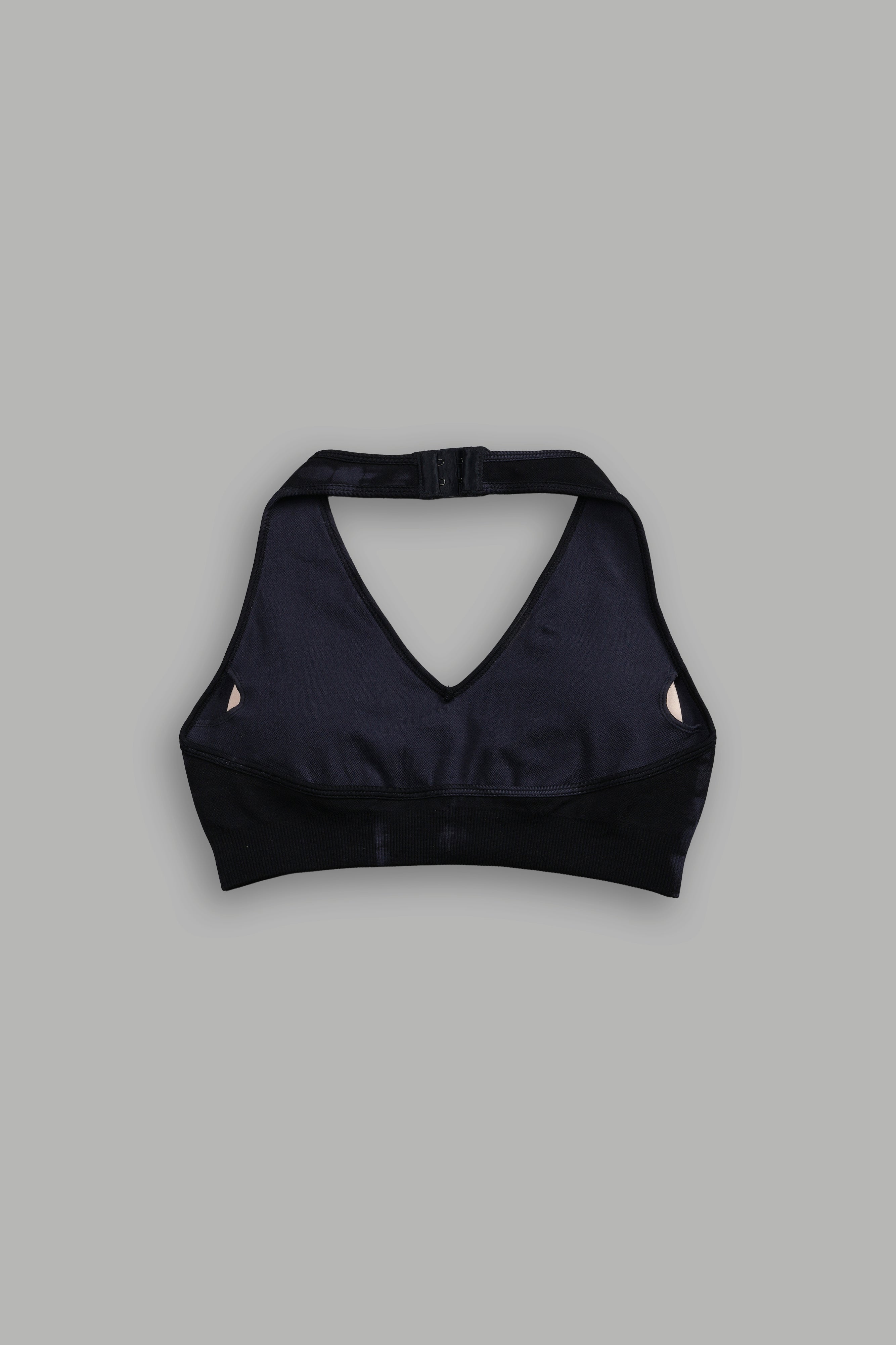Chopper "Everson Seamless" Halter Bra in Black Tonal Serpent