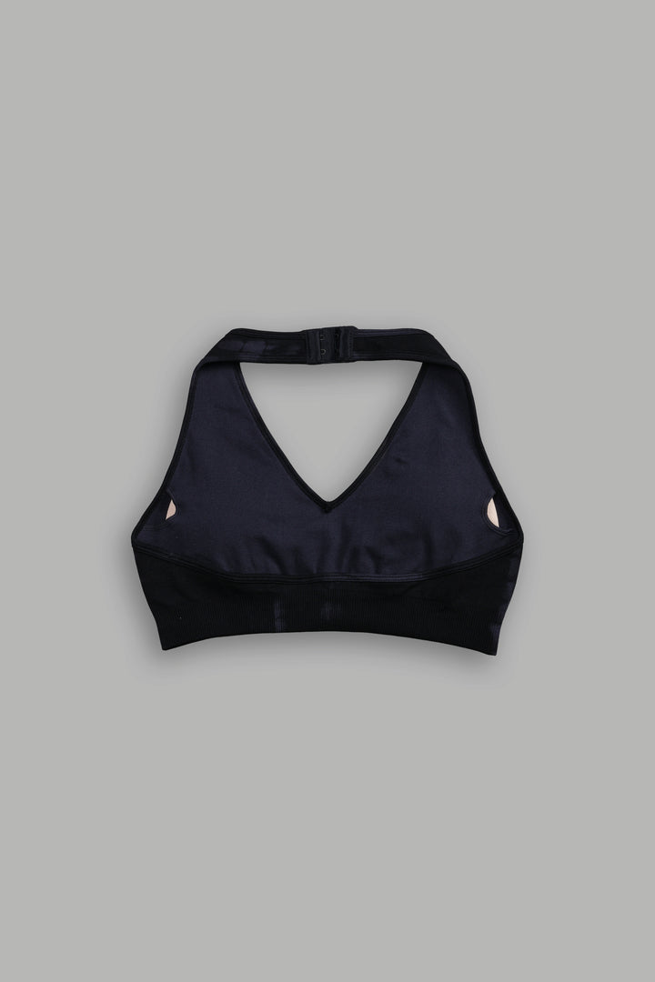 Chopper "Everson Seamless" Halter Bra in Black Tonal Serpent