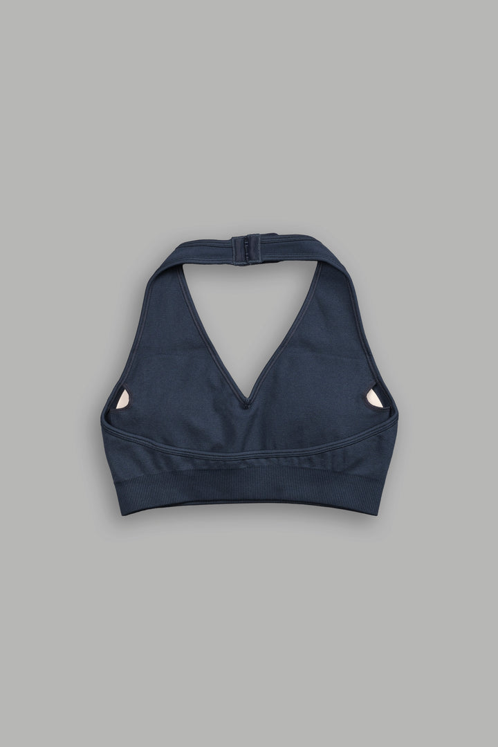 From The Shadows "Everson Seamless" Halter Bra in Midnight Blue