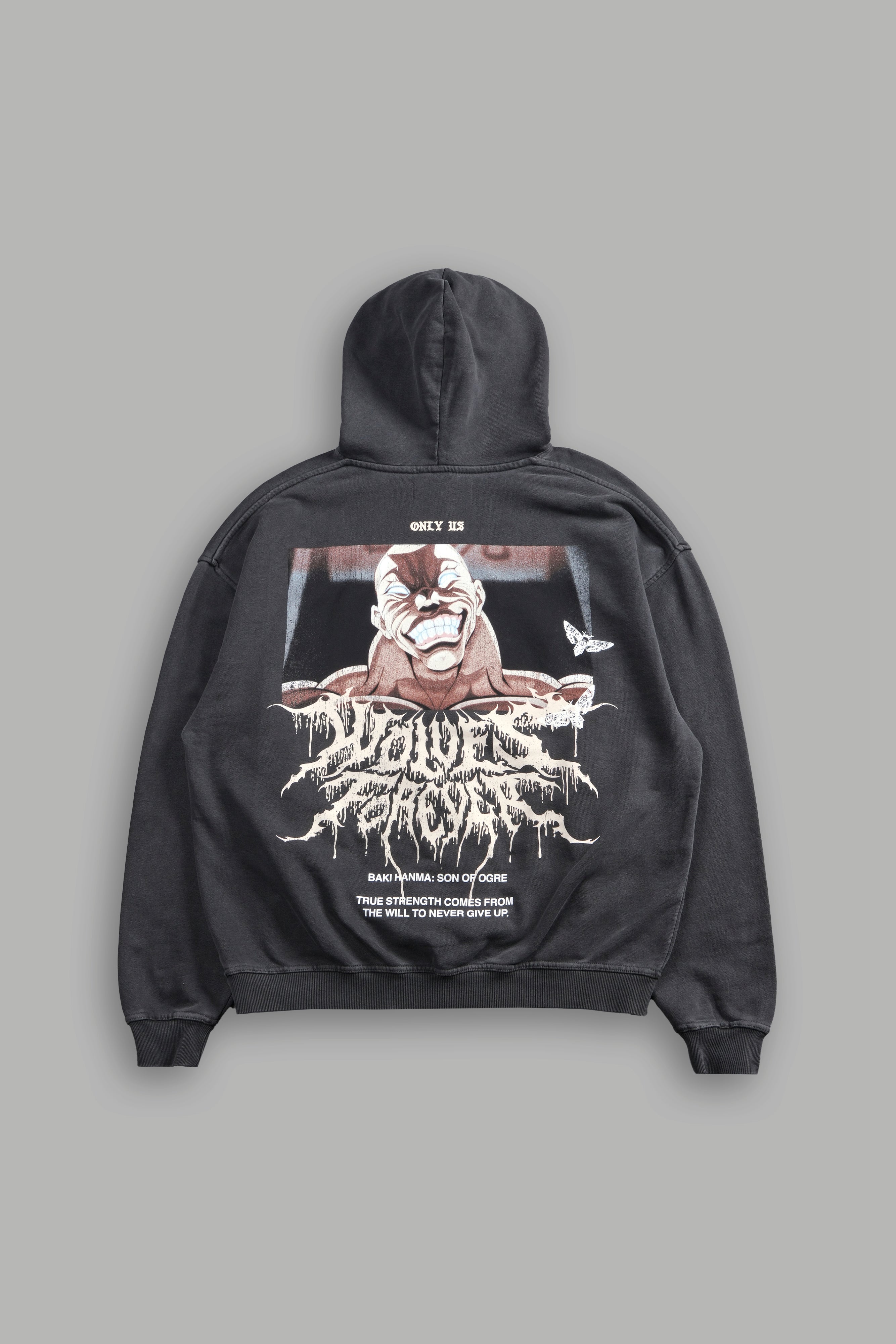 Jack Hammer "Grunge" Hoodie in Wolf Gray
