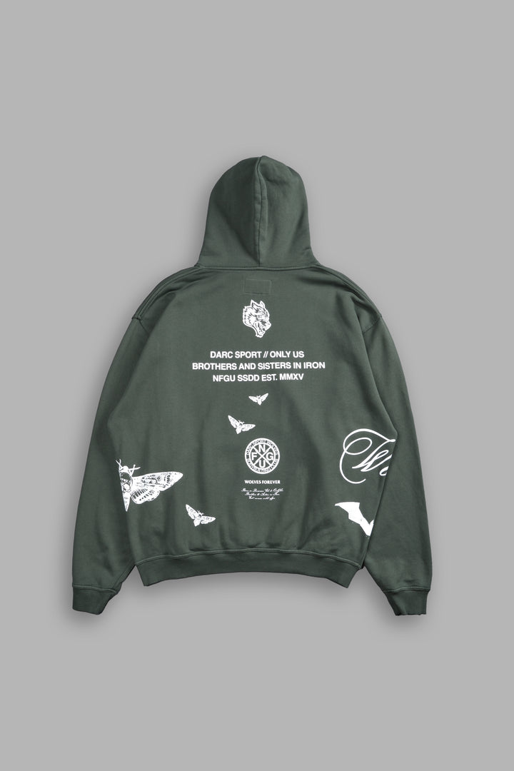 (1 Of 500) The Batman "Pierce" Hoodie in Green Ivy
