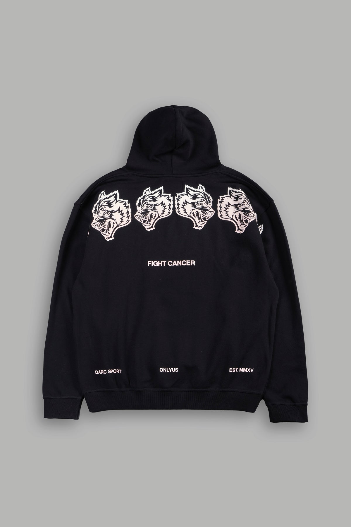 Gradient Wolves Have Your Back Bishop Hoodie In Black