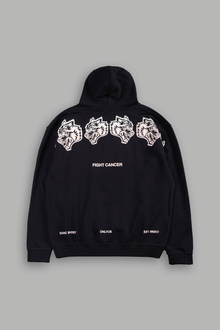 Gradient Wolves Have Your Back Bishop Hoodie In Black