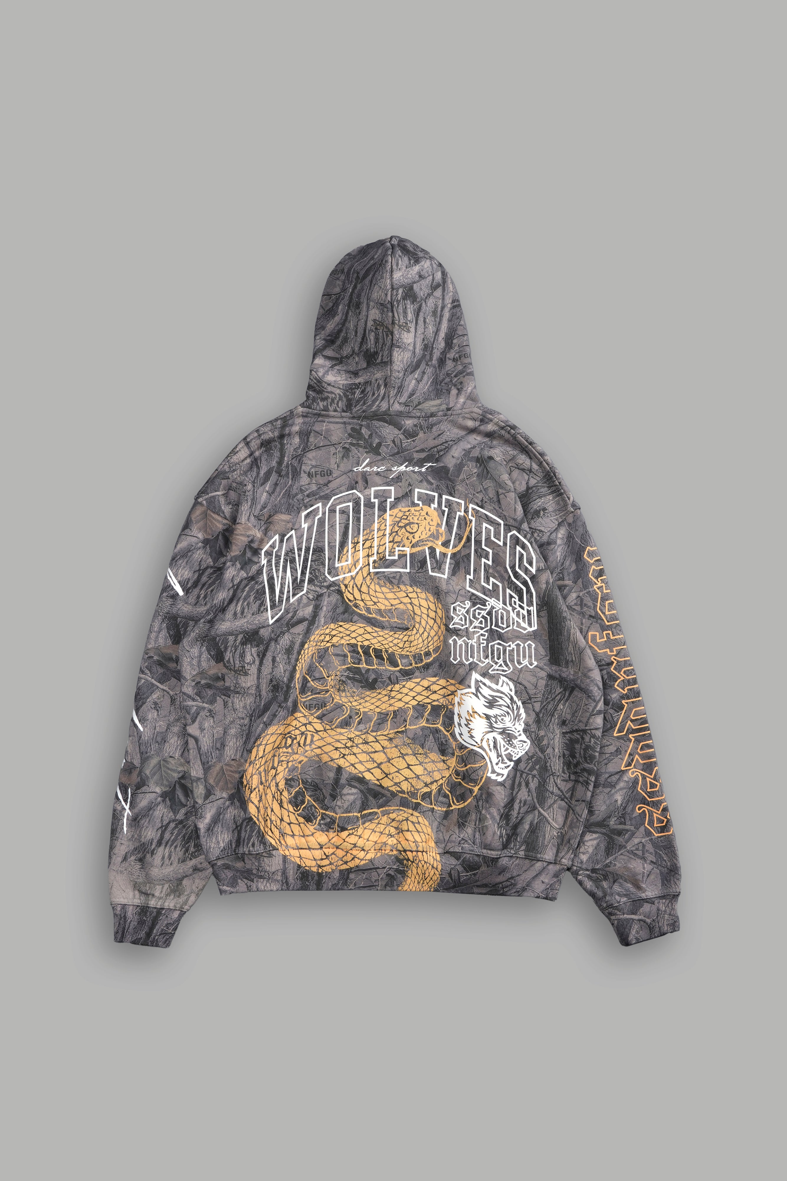 New Beginnings "Pierce" Hoodie in Driftwood Wolf Forest Camo