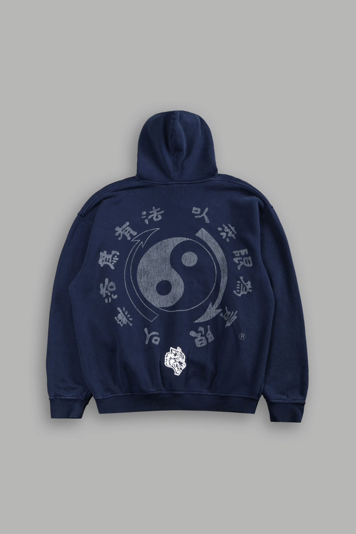 Bruce Lee Forever Pierce Hoodie in Navy