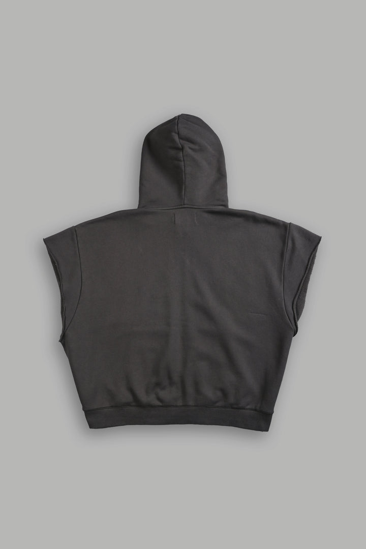 SSDDNFGU Moth Creed Cap Zip Hoodie in Wolf Gray