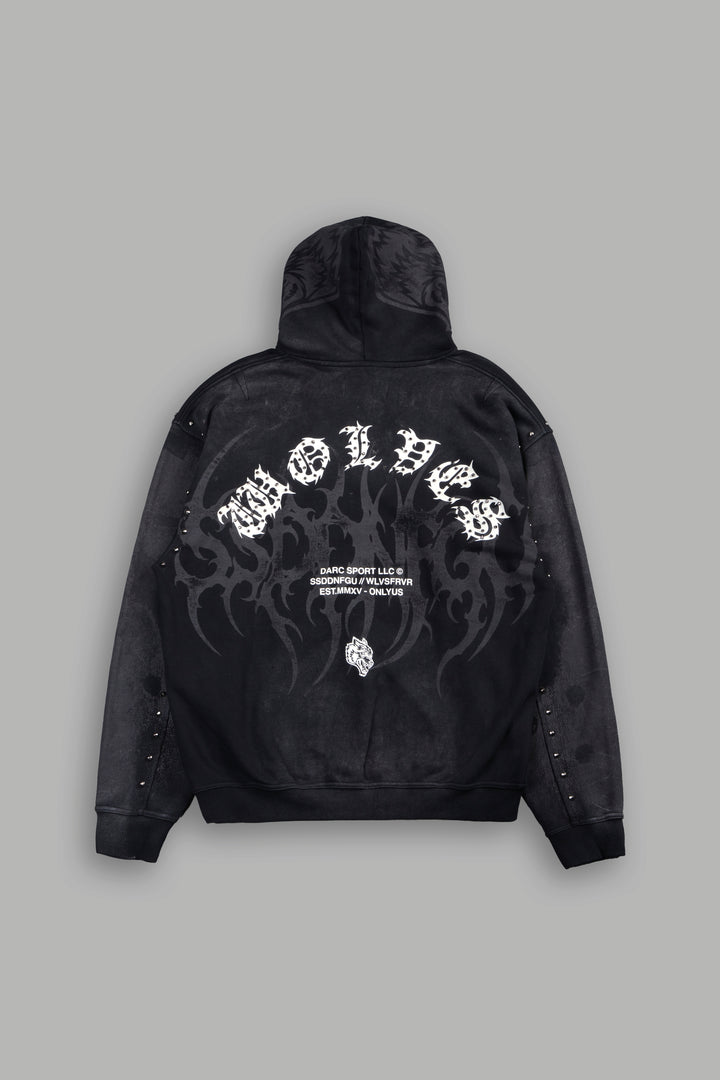 Jason Forever Cornell Hoodie In Black Super Sun Fade