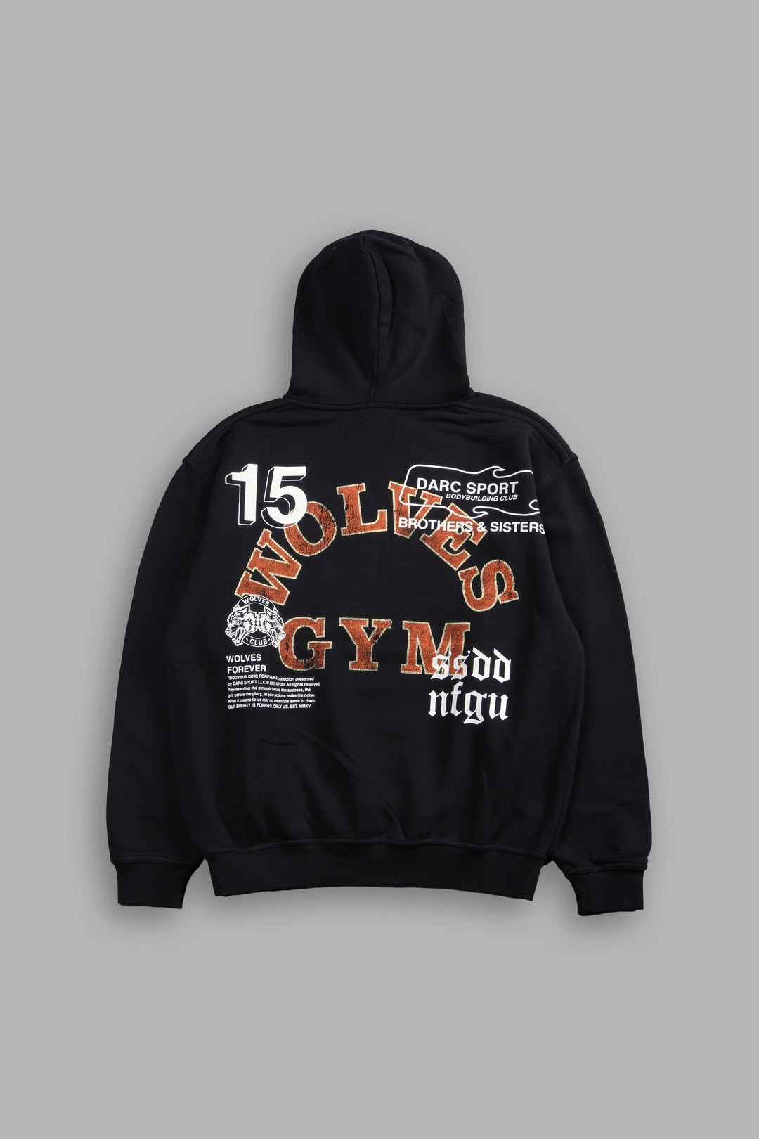 Wolves Gym V2 "Pierce" Hoodie in Black