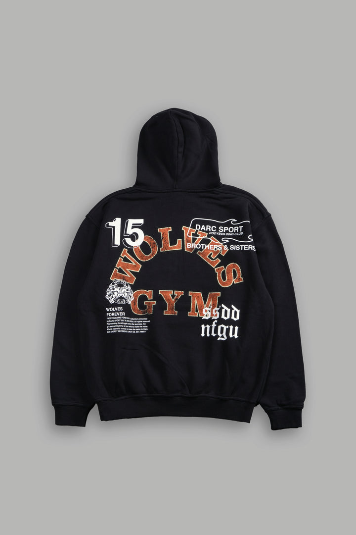 Wolves Gym V2 "Pierce" Hoodie in Black
