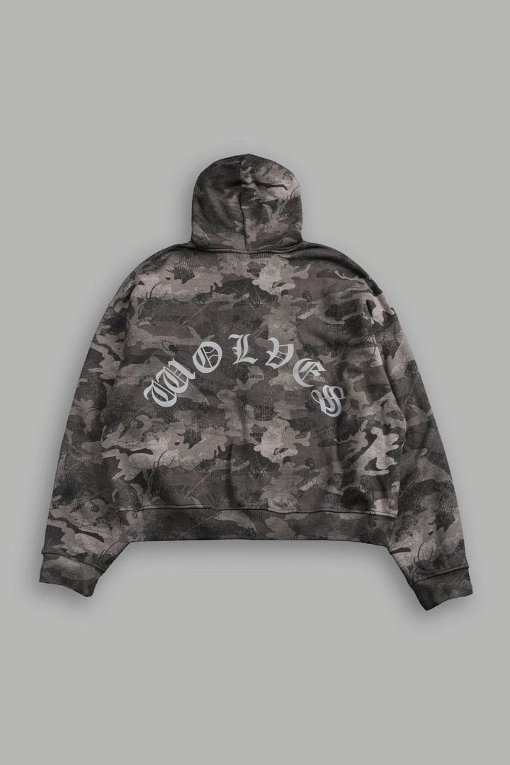 Wolf Chopper Darco Double Zip Hoodie in Spider Camo V2