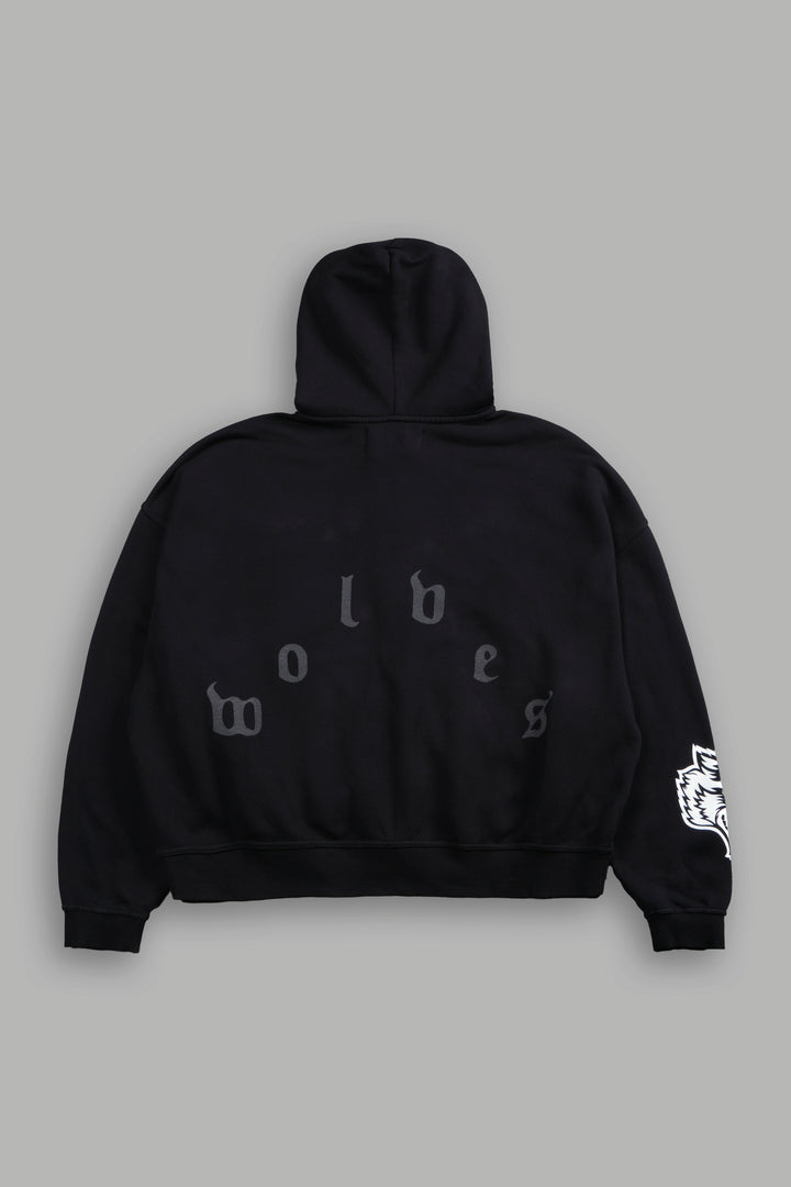 Last Battle Vex Double Zip Hoodie in Black