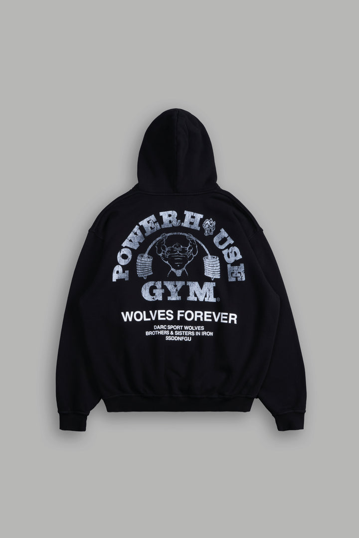 Powerhouse Of The Wolves V2 "Pierce" Hoodie in Black/White