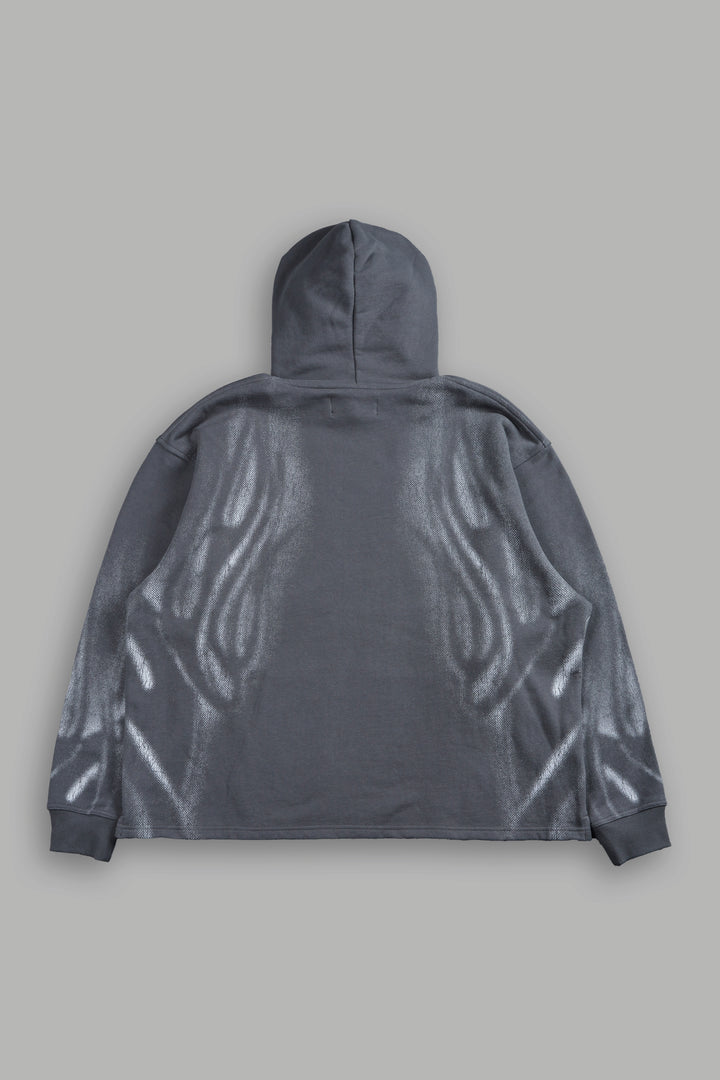 Dark Flame Moaty Hoodie in Slate Gray
