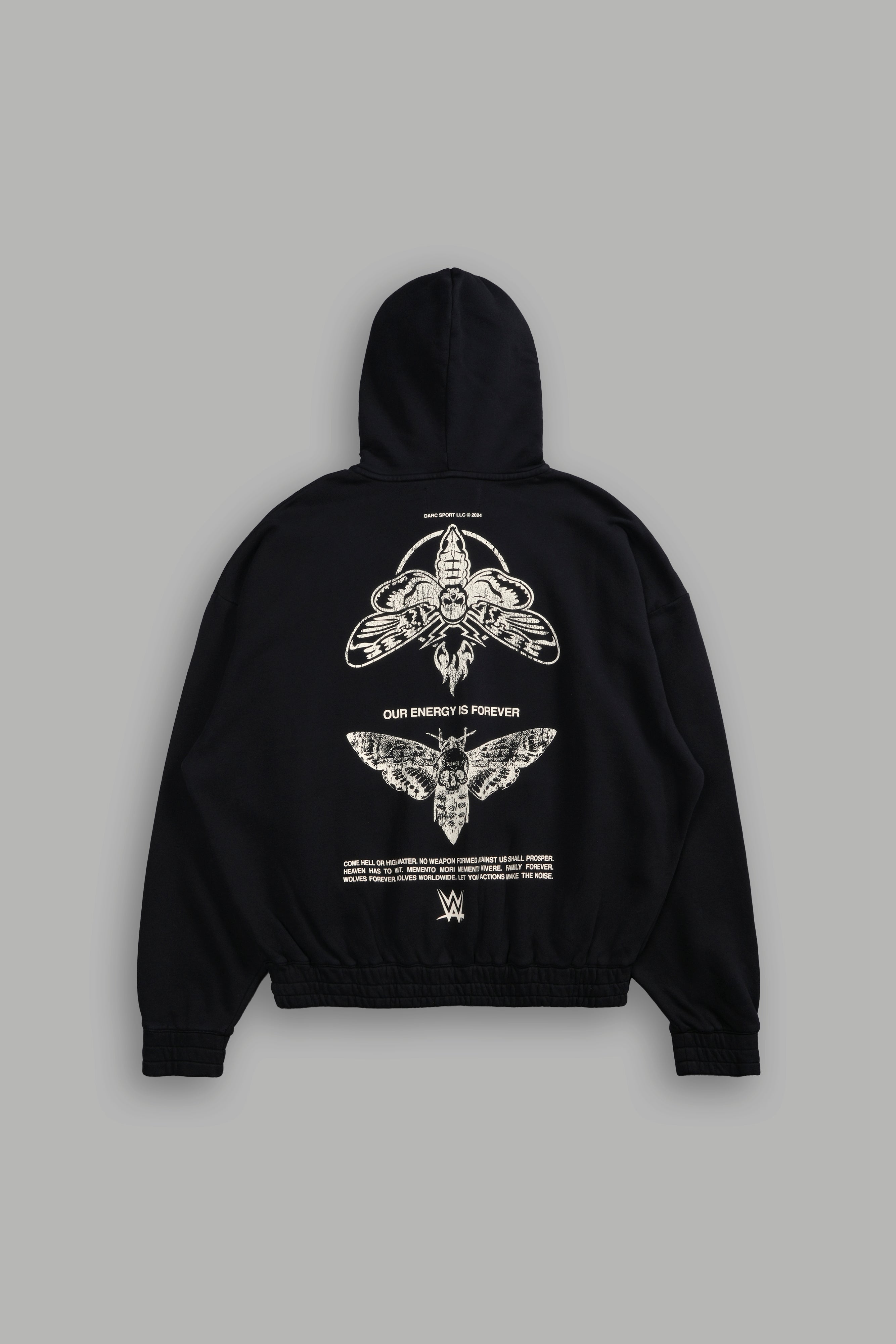 Moth Forever "Chambers" Zip Hoodie in Black