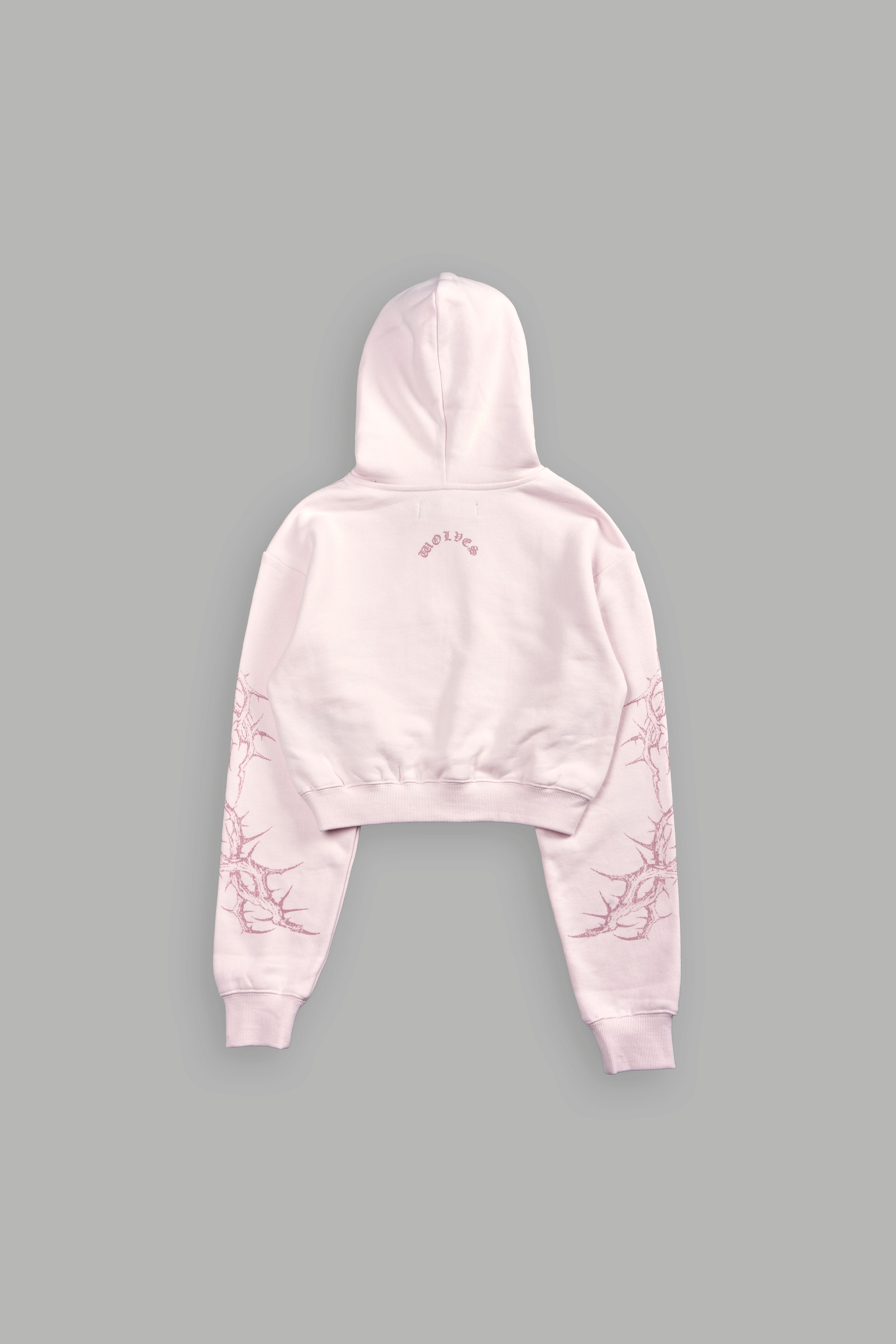Thorns Rose Hoodie in Blush Pink
