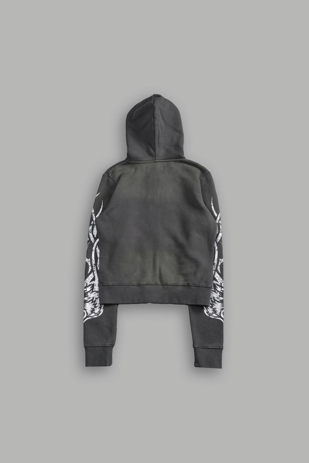 Finite Flame "Iris" Zip Up She Hoodie in Wolf Gray Drift Wash