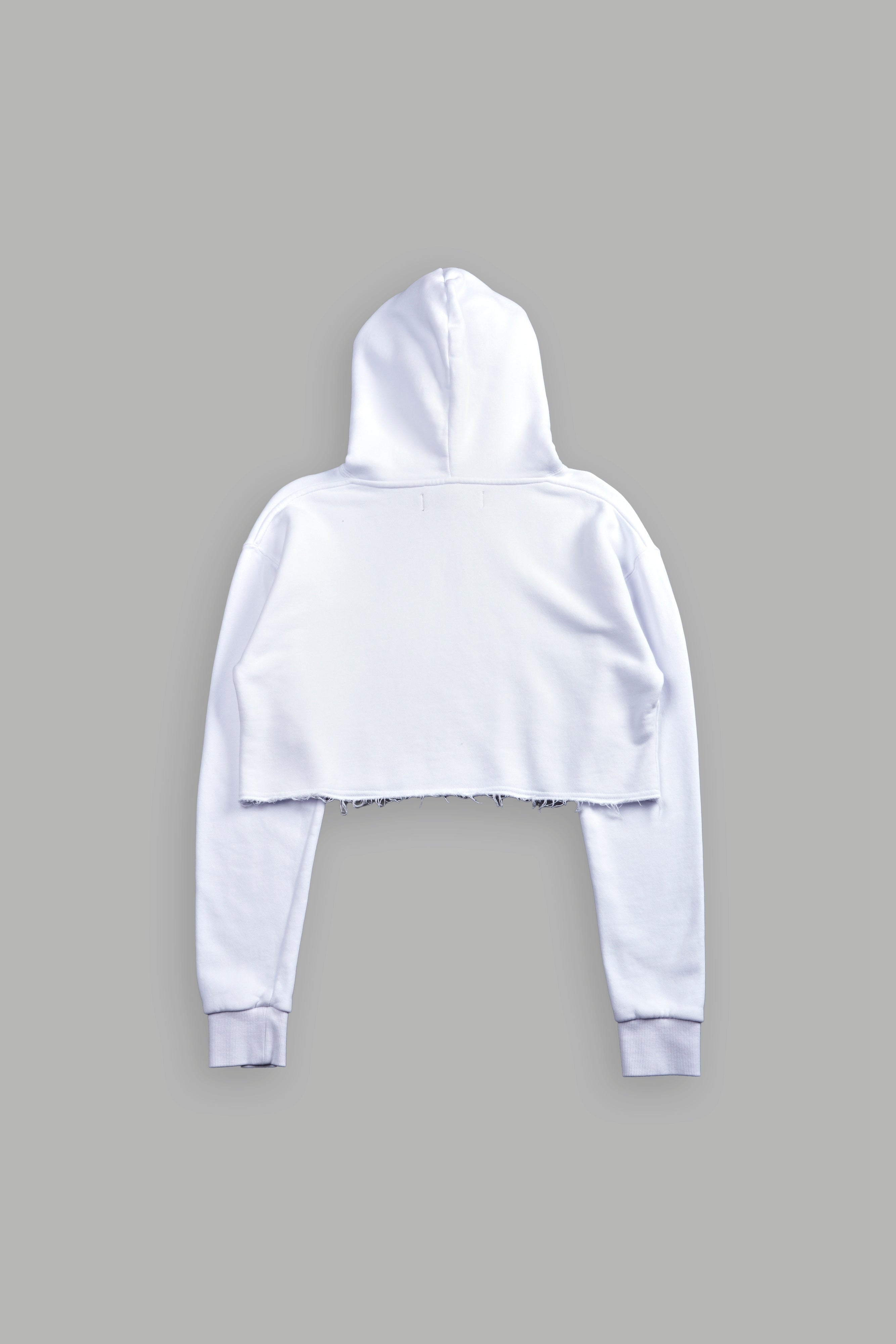 Wolf Pyramid "Pierce" Cropped Hoodie in White