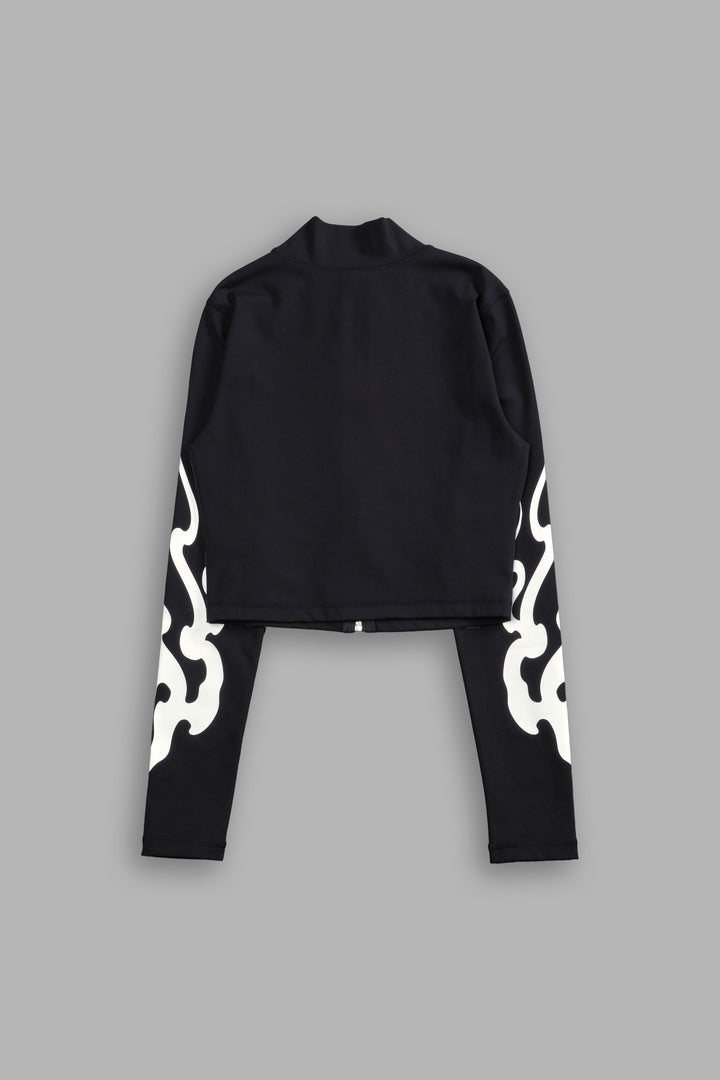 Through The Fire Tana "Energy" Zip Mockneck in Black