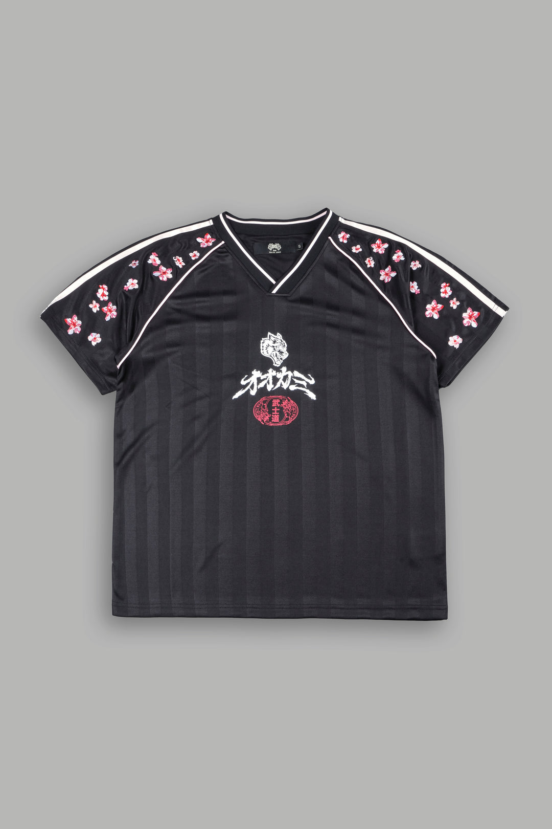 Sakura Forever She Oversized Soccer Jersey in Black
