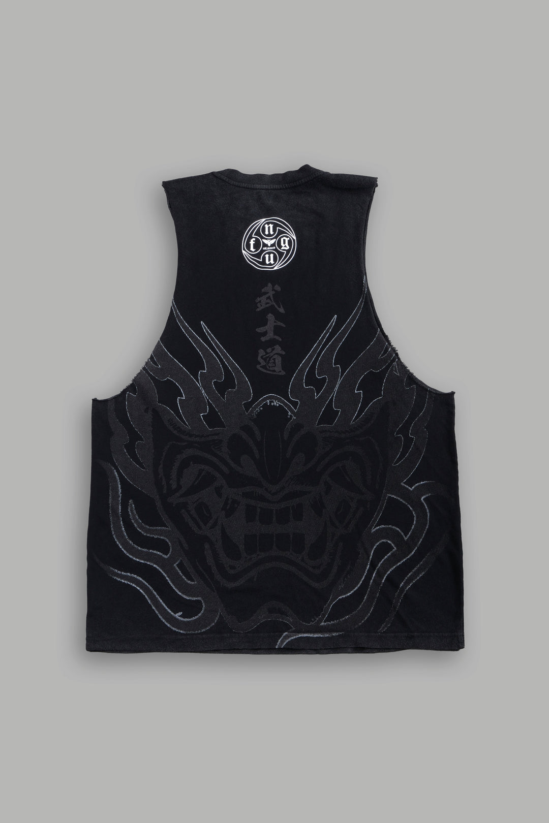 Half Mask Tommy Muscle Tee in Black