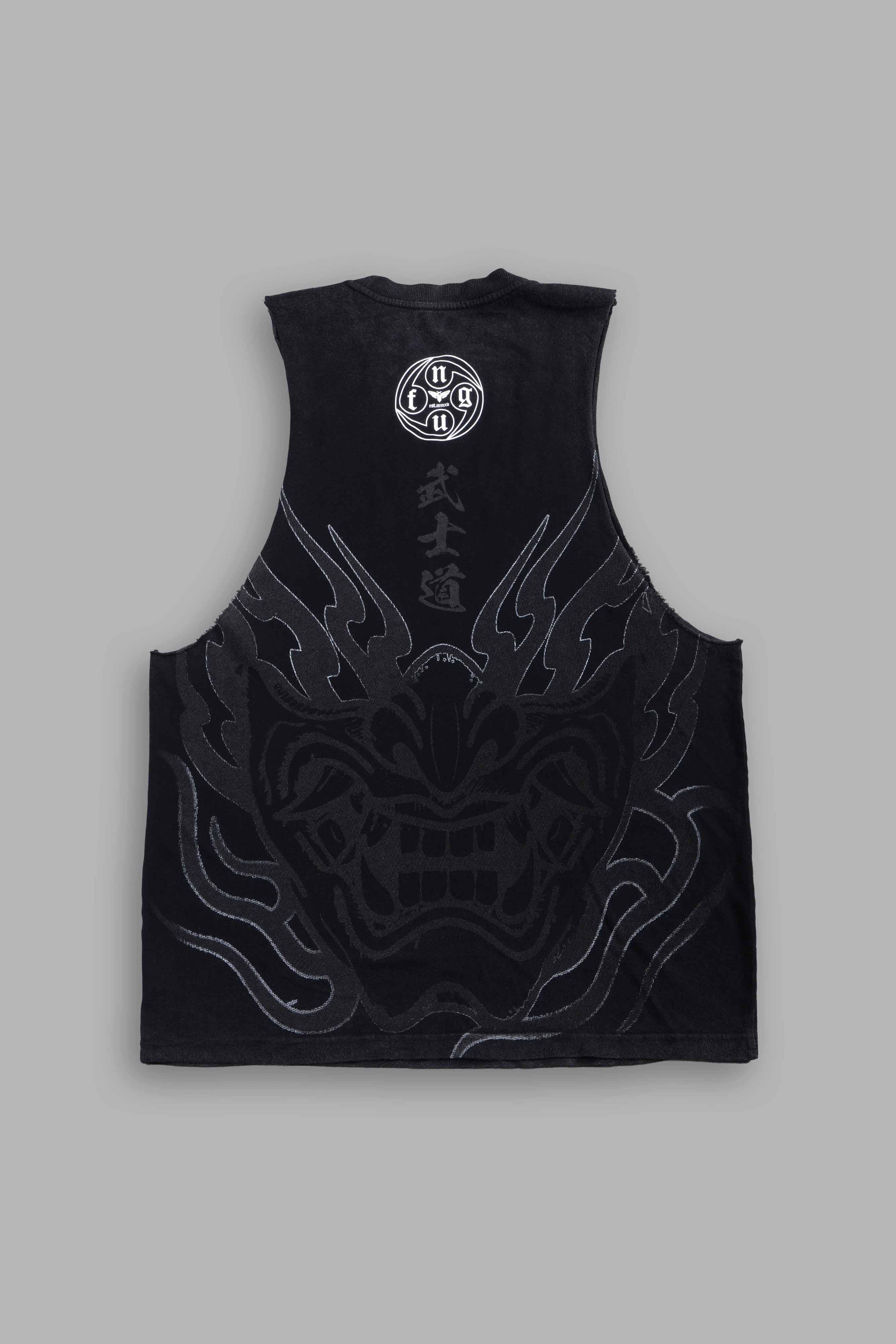 Half Mask Tommy Muscle Tee in Black