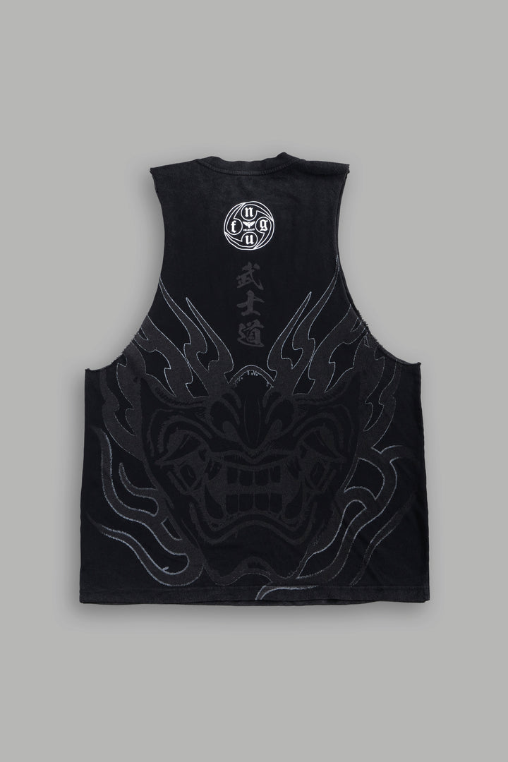 Half Mask Tommy Muscle Tee in Black