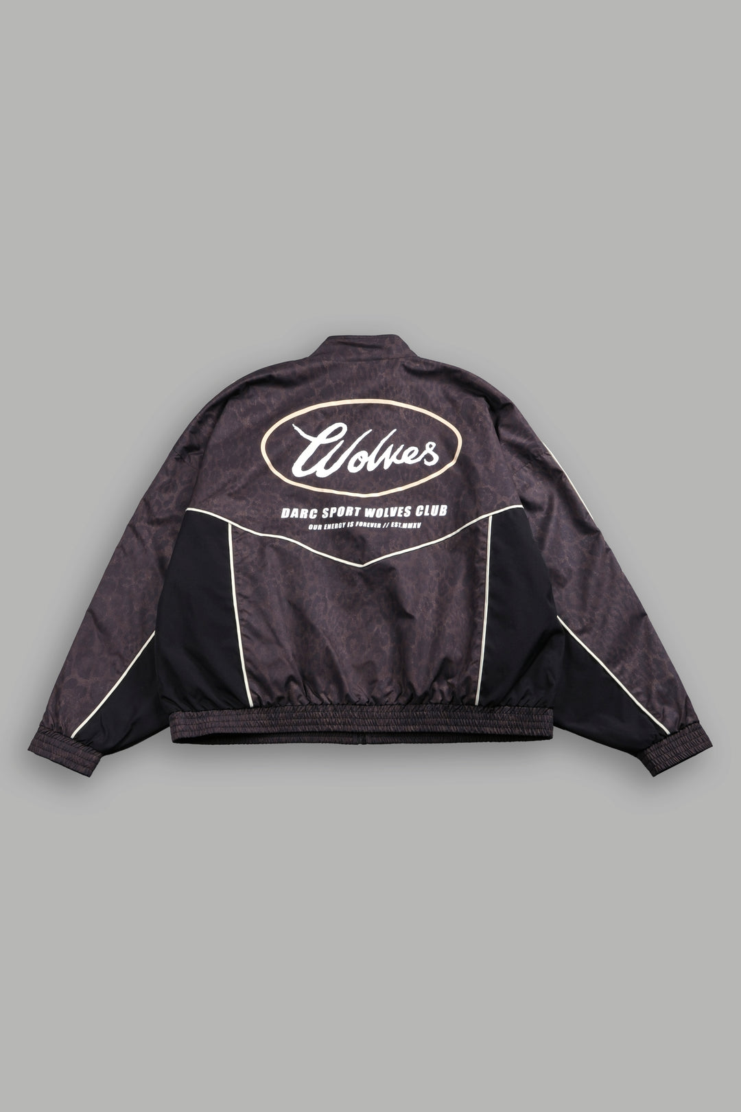 Wolves Energy Frvr Quinn Track Jacket in Darc Brown Leopard