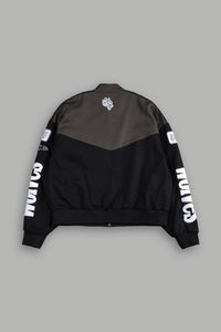 ONLYUS Gordon Unisex Racing Jacket in Wolf Gray/Black