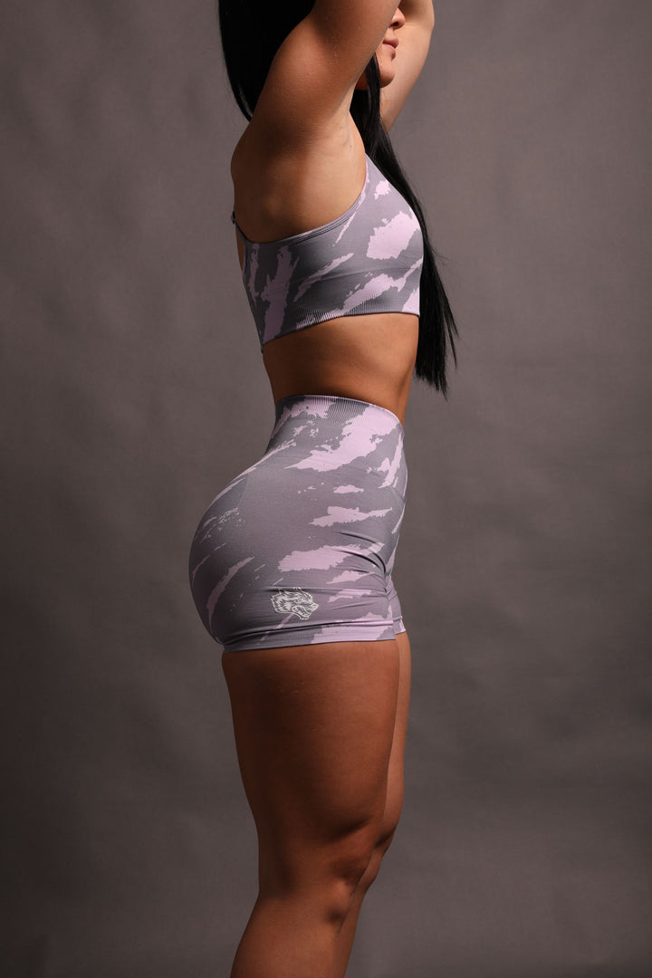 Loyalty "Everson Seamless" Shorts in Orchid Native Camo
