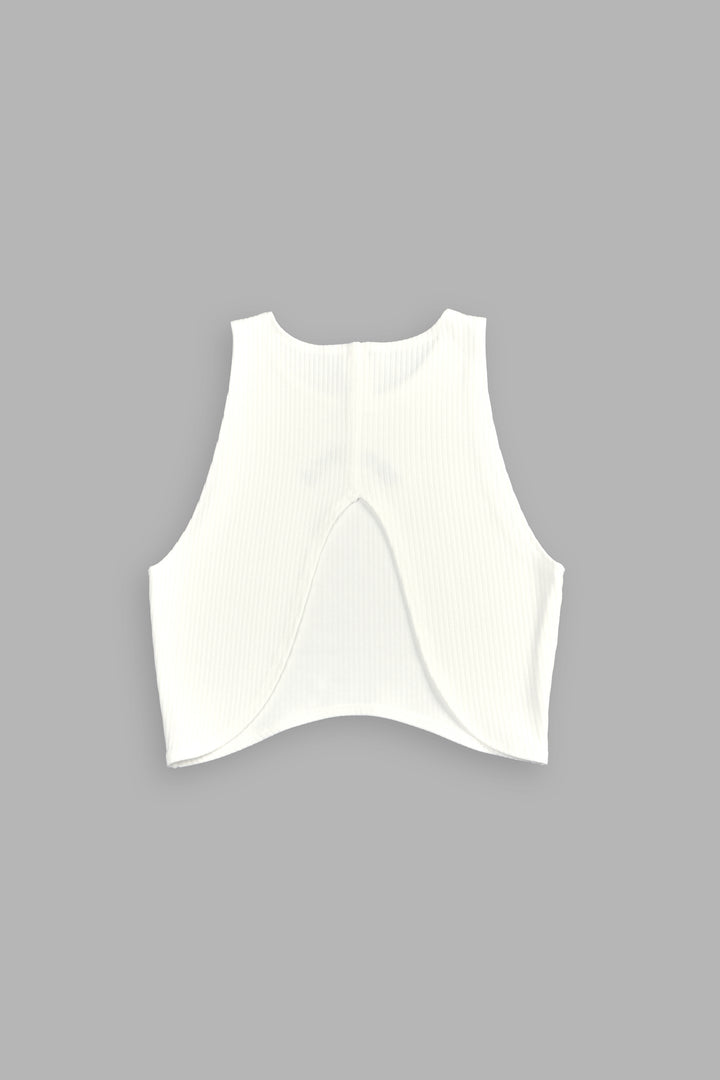 Chopper Rib Curve Tank in Cream