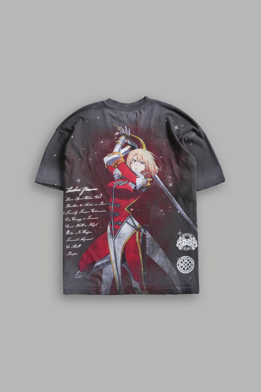 Celestial Knight Premium Oversized Tee in Wolf Gray
