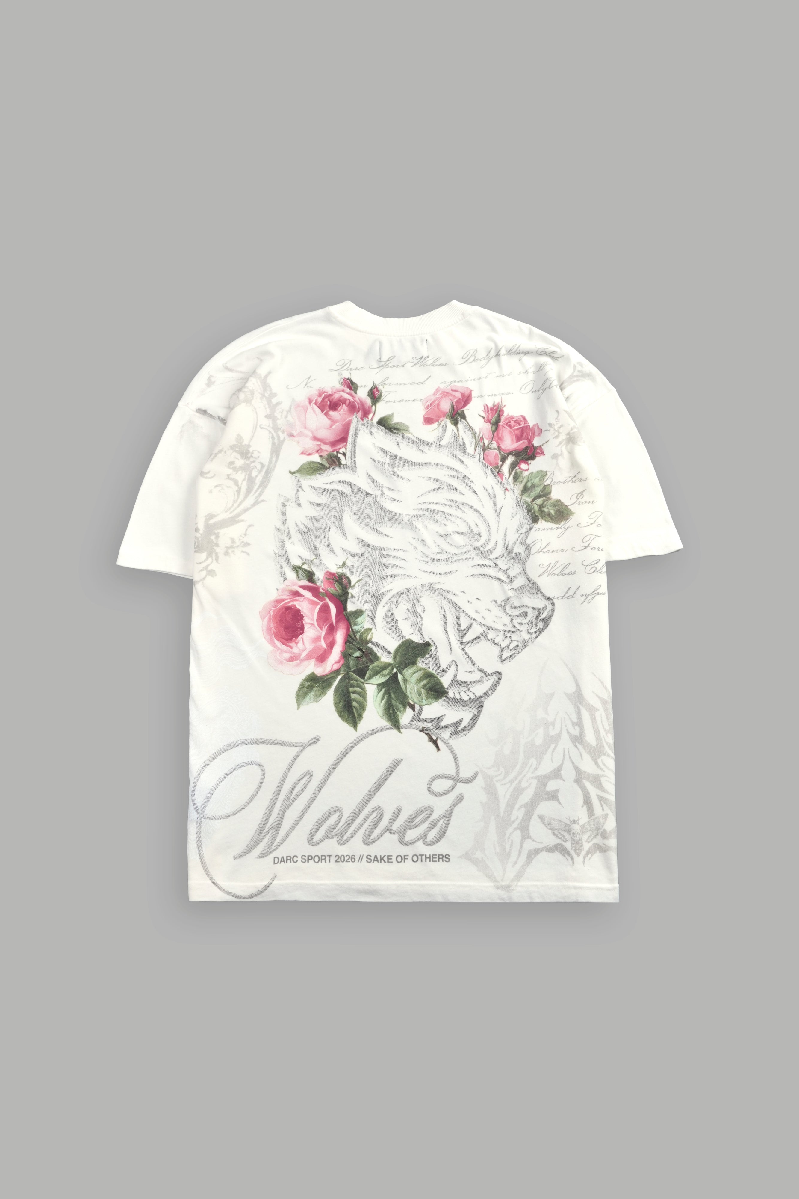Nocturne Bloom Premium Oversized Tee in Cream