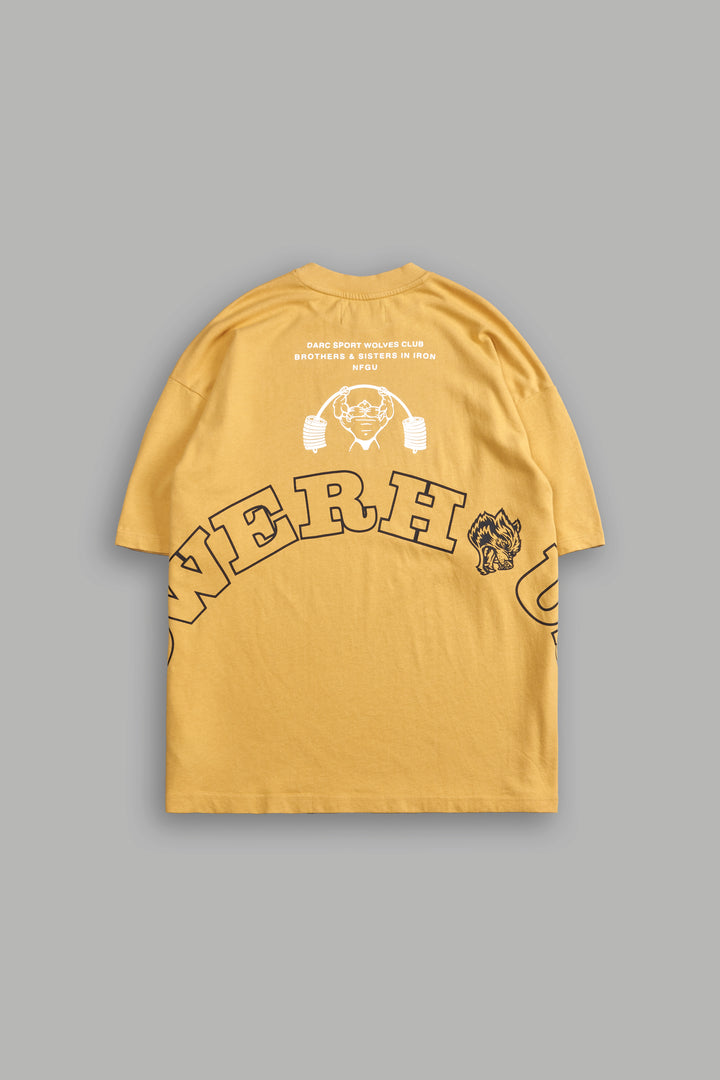 Powerhouse Forever "Premium" Oversized Tee in Golden Yellow